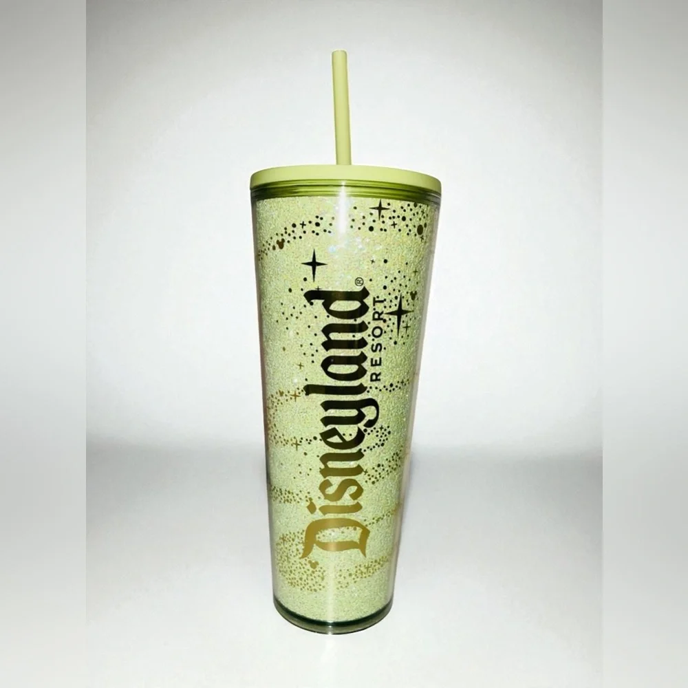 NEW Disneyland Logo Starbucks Cold Cup Tumbler – Tinker Bell Green, 24oz